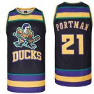 Men's The Mighty Ducks #21 Dean Portman Black Basketball Jersey