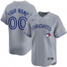 Men's Toronto Blue Jays Customized Gray Limited Jersey
