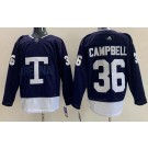 Men's Toronto Maple Leafs #36 Jack Campbell Navy 2022 Heritage Classic Authentic Jersey