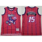 Men's Toronto Raptors #15 Vince Carter Red Throwback Swingman Jersey