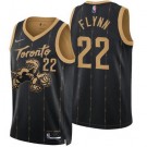 Men's Toronto Raptors #22 Malachi Flynn Black City Diamond 75th Icon Hot Press Jersey