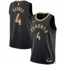 Men's Toronto Raptors #4 Scottie Barnes Black 2022 City Icon Heat Press Jersey