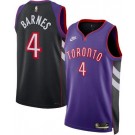 Men's Toronto Raptors #4 Scottie Barnes Purple Classic Heat Press Jersey