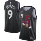 Men's Toronto Raptors #9 RJ Barrett Black 2024 City Heat Press Jersey