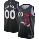 Men's Toronto Raptors Custom Black 2024 City Heat Press Jersey