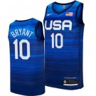 Men's USA #10 Kobe Bryant Blue 2021 Tokyo Olympics Hot Press Basketball Jersey