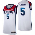 Men's USA #5 Zach LaVine White 2021 Tokyo Olympics Hot Press Basketball Jersey
