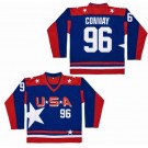 Men's USA #96 Charlie Conway Blue 1996 Olympics Hockey Jersey