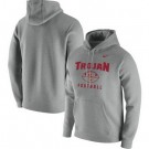 Men's USC Trojans Gray Football Oopty Oop Club Fleece Pullover Hoodie