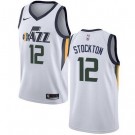 Men's Utah Jazz #12 John Stockton White Icon Hot Press Jersey