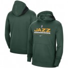 Men's Utah Jazz Green Spotlight On Court Practice Performance Pullover Hoodie