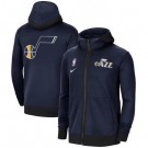 Men's Utah Jazz Navy Showtime Performance Full Zip Hoodie Jacket