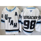 Men's Utah Mammoth #98 Mikhail Sergachev White Authentic Jersey