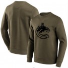 Men's Vancouver Canucks Khaki Iconic Preferred Logo Graphic Crew Sweatshirt