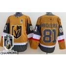 Men's Vegas Golden Knights #81 Jonathan Marchessault Gold 2023 Stanley Cup Champions Authentic Jersey