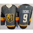 Men's Vegas Golden Knights #9 Jack Eichel Gray Authentic Jersey