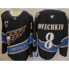 Men's Washington Capitals #8 Alex Ovechkin Black Authentic Jersey