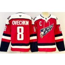Men's Washington Capitals #8 Alex Ovechkin Red Alternate Authentic Jersey