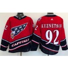 Men's Washington Capitals #92 Evgeny Kuznetsov Red 2021 Reverse Retro Authentic Jersey