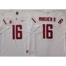 Men's Washington State Cougars #16 Gardner Minshew II Limited White College Football Jersey