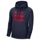 Men's Washington Wizards Navy 2021 City Edition Essential Logo Fleece Pullover Hoodie