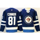 Men's Winnipeg Jets #81 Kyle Connor Blue Authentic Jersey