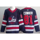 Men's Winnipeg Jets #81 Kyle Connor Navy Alternate Authentic Jersey