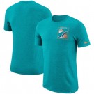 Miami Dolphins Marled Stadium Heathered Printed T Shirt 200809