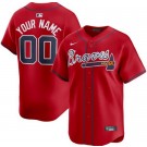Toddler Atlanta Braves Customized Red Limited Jersey
