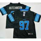 Toddler Detroit Lions #97 Aidan Hutchinson Limited Black FUSE Vapor Jersey