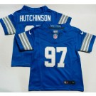 Toddler Detroit Lions #97 Aidan Hutchinson Limited Blue FUSE Vapor Jersey