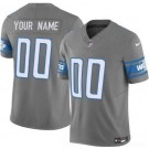 Toddler Detroit Lions Customized Limited Gray FUSE Vapor Jersey