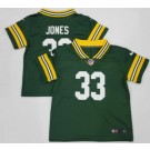 Toddler Green Bay Packers #33 Aaron Jones Limited Green Vapor Jersey