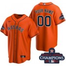 Toddler Houston Astros Customized Orange 2022 World Series Champions Cool Base Jersey