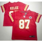 Toddler Kansas City Chiefs #87 Travis Kelce Limited Red Vapor Jersey