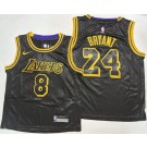 Toddler Los Angeles Lakers #8#24 Kobe Bryant Black City Swingman Jersey