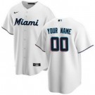 Toddler Miami Marlins Customized White 2020 Cool Base Jersey