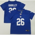 Toddler New York Giants #26 Saquon Barkley Limited Blue Vapor Jersey