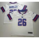 Toddler New York Giants #26 Saquon Barkley Limited White Rush Color Jersey