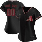 Women's Arizona Diamondbacks Customized Black Cool Base Jersey