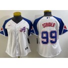 Women's Atlanta Braves #99 Spencer Strider White 2013 City Cool base Jersey