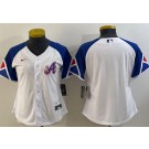 Women's Atlanta Braves Blank White 2013 City Cool base Jersey