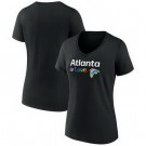 Women's Atlanta Falcons Black City Pride Team V Neck T Shirt