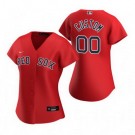 Women's Boston Red Sox Customized Red Alternate 2020 Cool Base Jersey