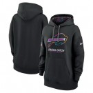 Women's Buffalo Bills Black 2024 Crucial Catch Club Pullover Hoodie