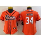Women's Chicago Bears #34 Walter Payton Limited Orange Baseball Jersey