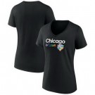 Women's Chicago Bears Black City Pride Team V Neck T Shirt
