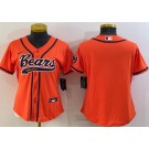 Women's Chicago Bears Blank Orange Baseball Jersey