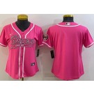 Women's Chicago Bears Blank Pink Baseball Jersey