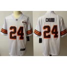 Women's Cleveland Browns #24 Nick Chubb Limited White Alternate Vapor Jersey